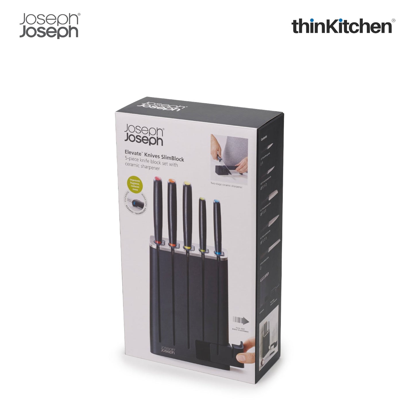 thinKitchen™ Joseph Joseph Elevate Knives 5-piece SlimBlock Knife Set
