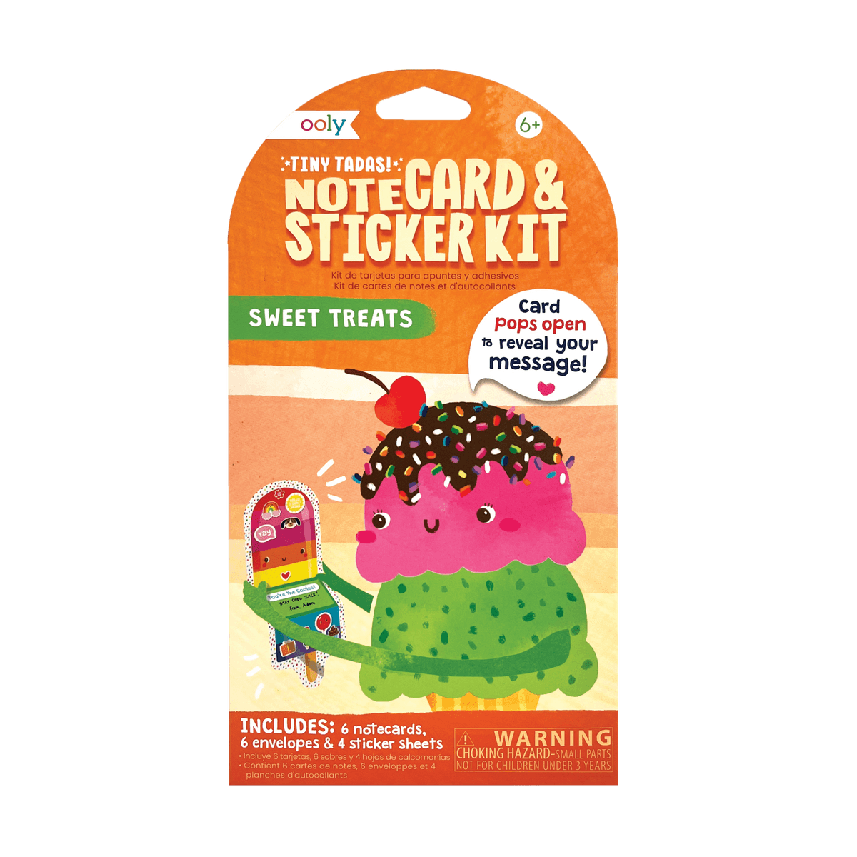 Tiny Tadas! Note Cards and Sticker Set - Sweet Treats