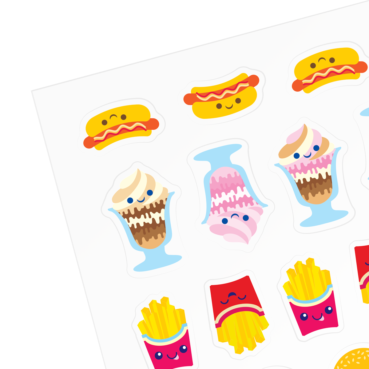 Stickiville Fast Food Stickers - Vinyl