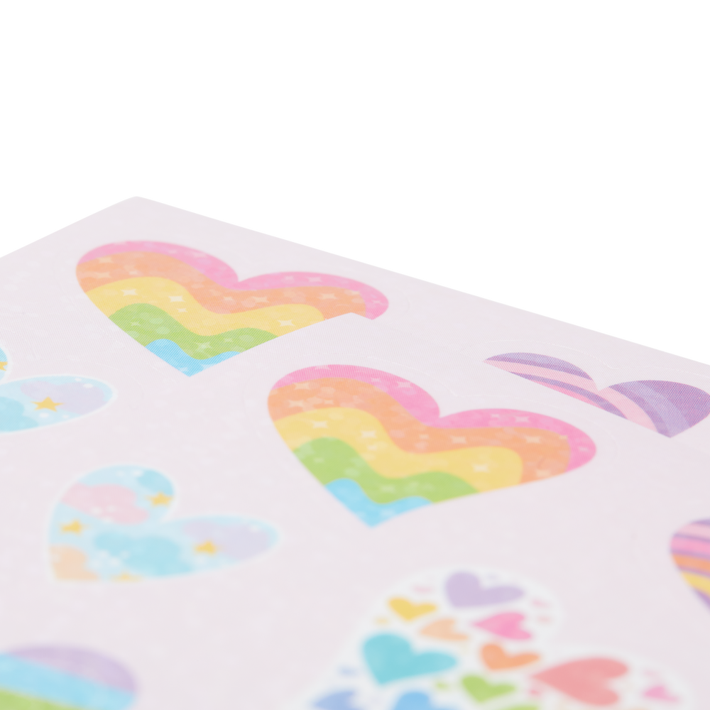 Stickiville Stickers: Rainbow Hearts - Skinny (2 Sheets)