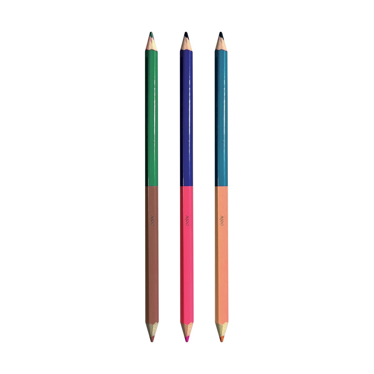 2 of a Kind Double-Ended Colored Pencils - Set of 12