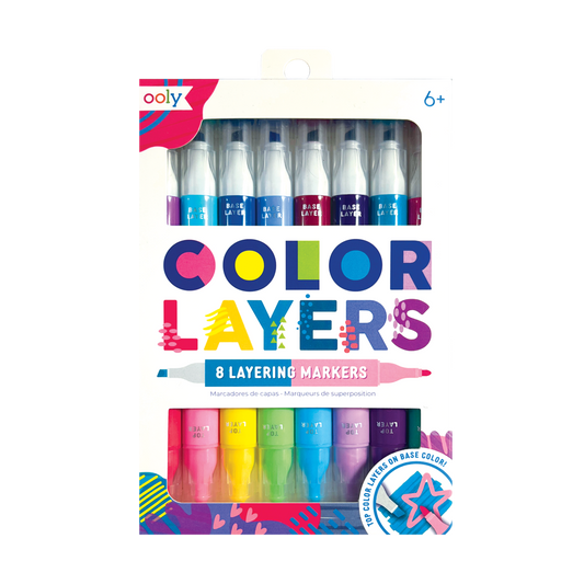 COLOR LAYERS DOUBLE ENDED LAYERING MARKERS SET OF 8