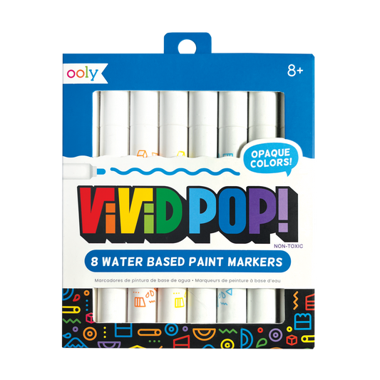 Vivid Pop! Water Based Paint Markers - Set of 8