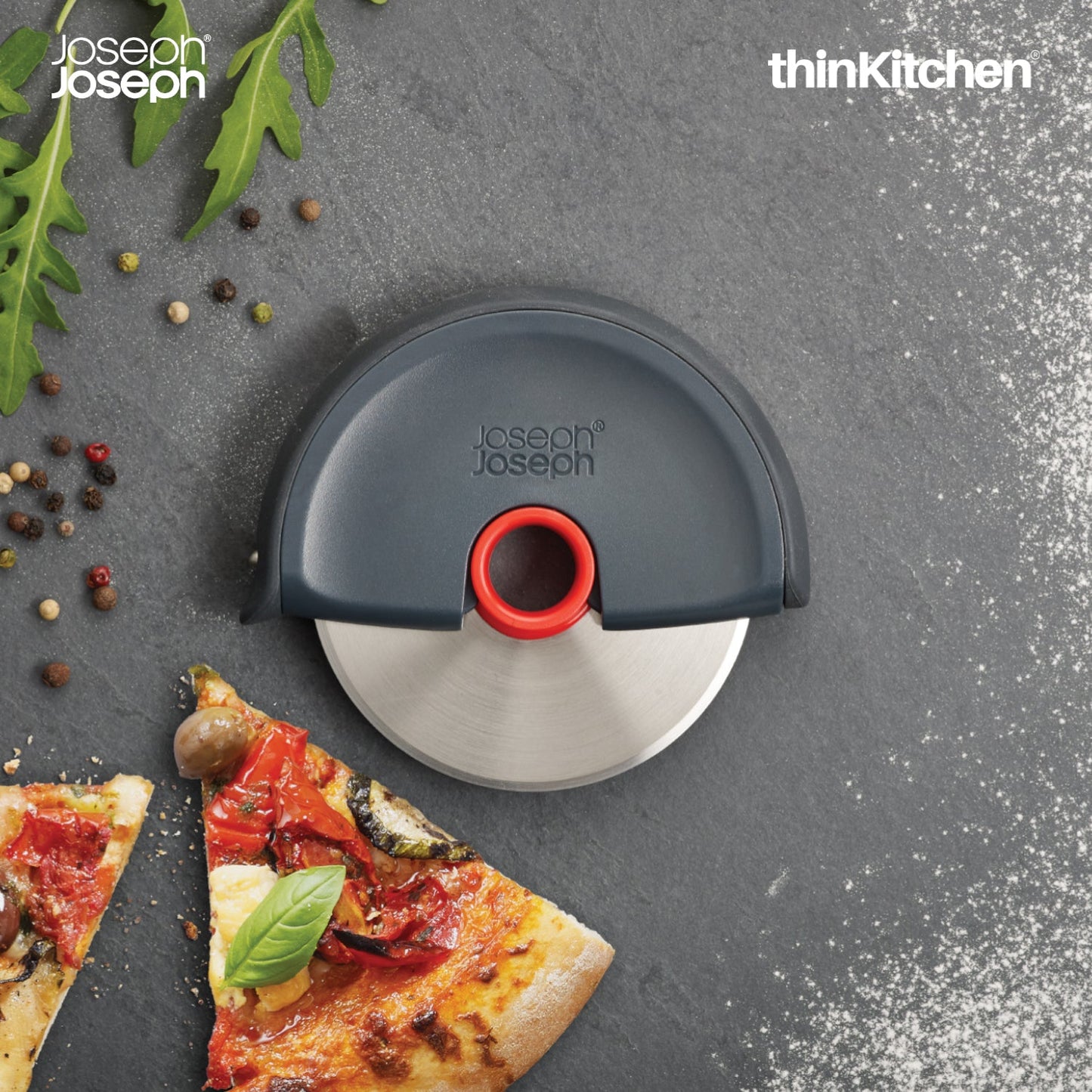thinKitchen™ Joseph Joseph Disc Easy-clean Pizza Cutter - Grey