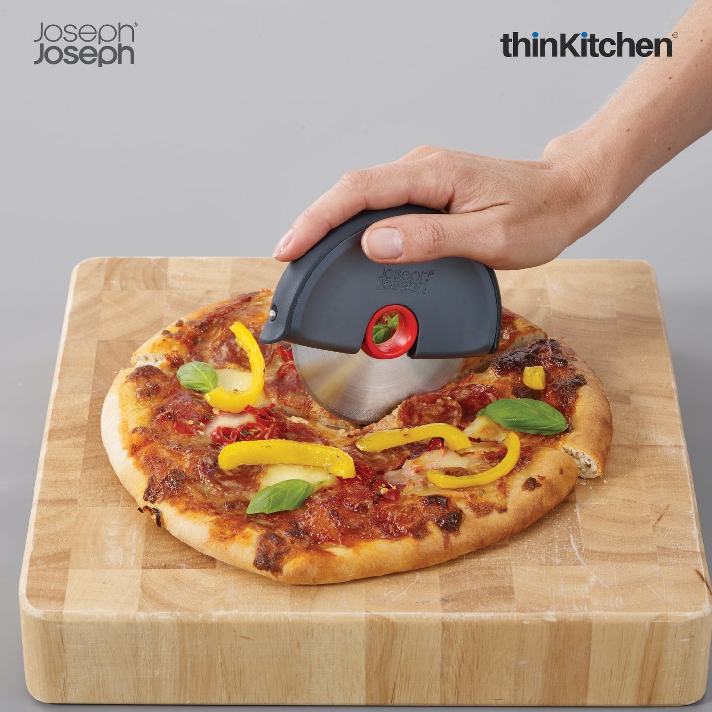 thinKitchen™ Joseph Joseph Disc Easy-clean Pizza Cutter - Grey