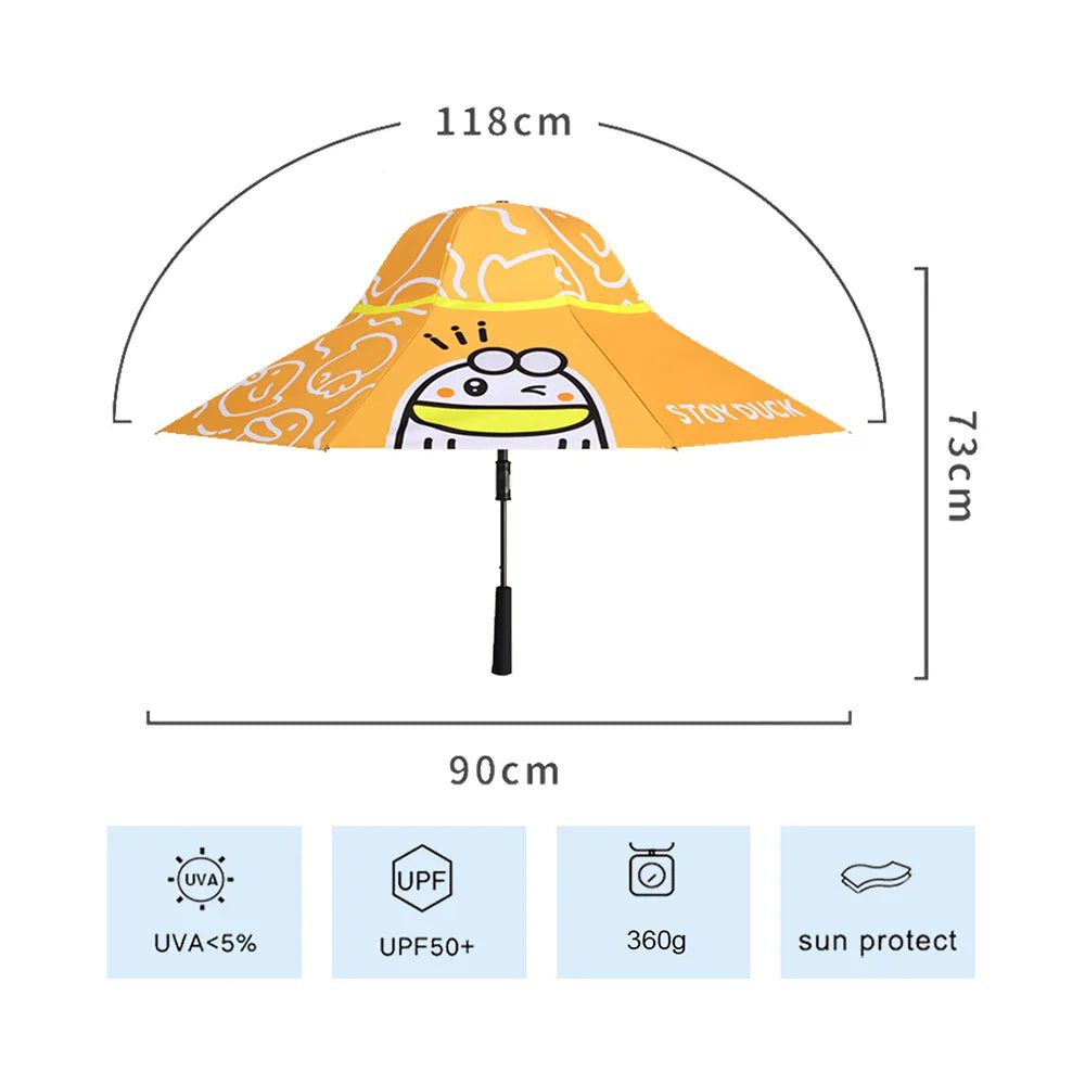 Little Surprise Box 3 Ducklings theme, Unique Spanish Patio Style Kids Umbrella, 3-6years,Orange
