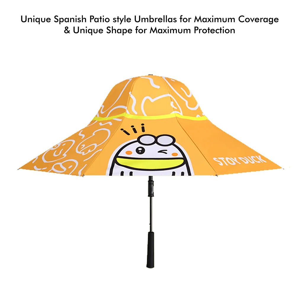 Little Surprise Box 3 Ducklings theme, Unique Spanish Patio Style Kids Umbrella, 3-6years,Orange