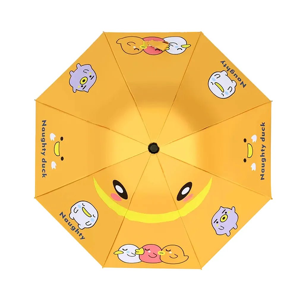 Little Surprise Box 3 Ducklings theme, Unique Spanish Patio Style Kids Umbrella, 3-6years,Orange
