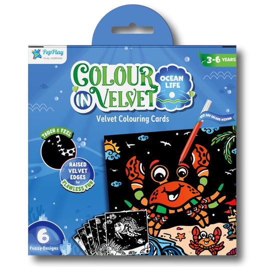 PepPlay Velvet Coloring Cards - Ocean