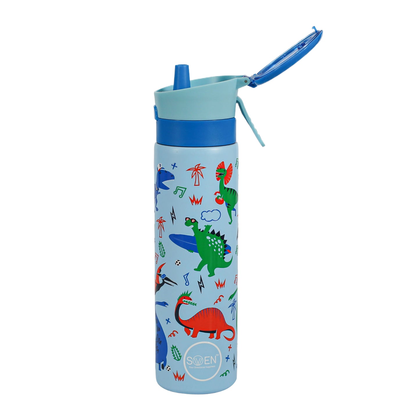 Insulated Stainless Steel Dinosaur Theme Mist Bottle, Blue Color | 540 ml