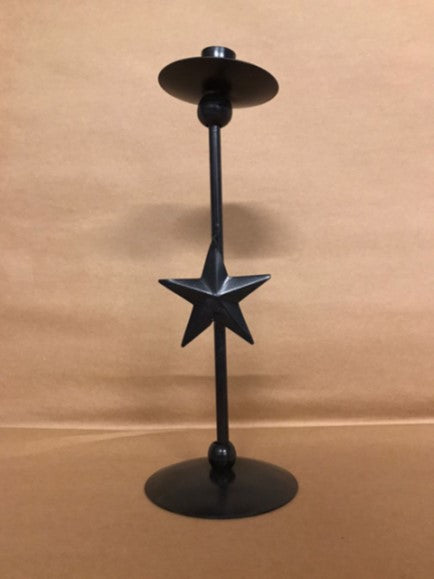 MADALINA, tall midnight Star Taper Candle Holder by SWEN