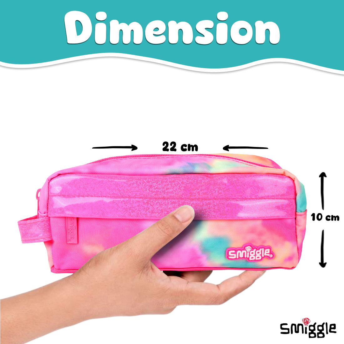 Smiggle Vivid Essential Pencil Case Pink, 3Y+