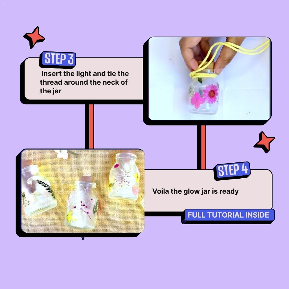 DIY Floral Glow Jar Kit