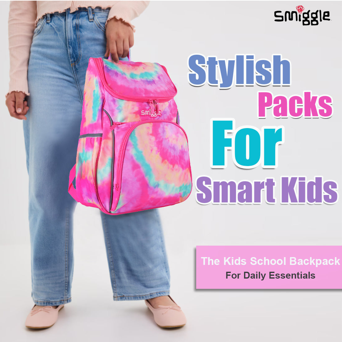 Smiggle Vivid Access Backpack Pink, 3Y+