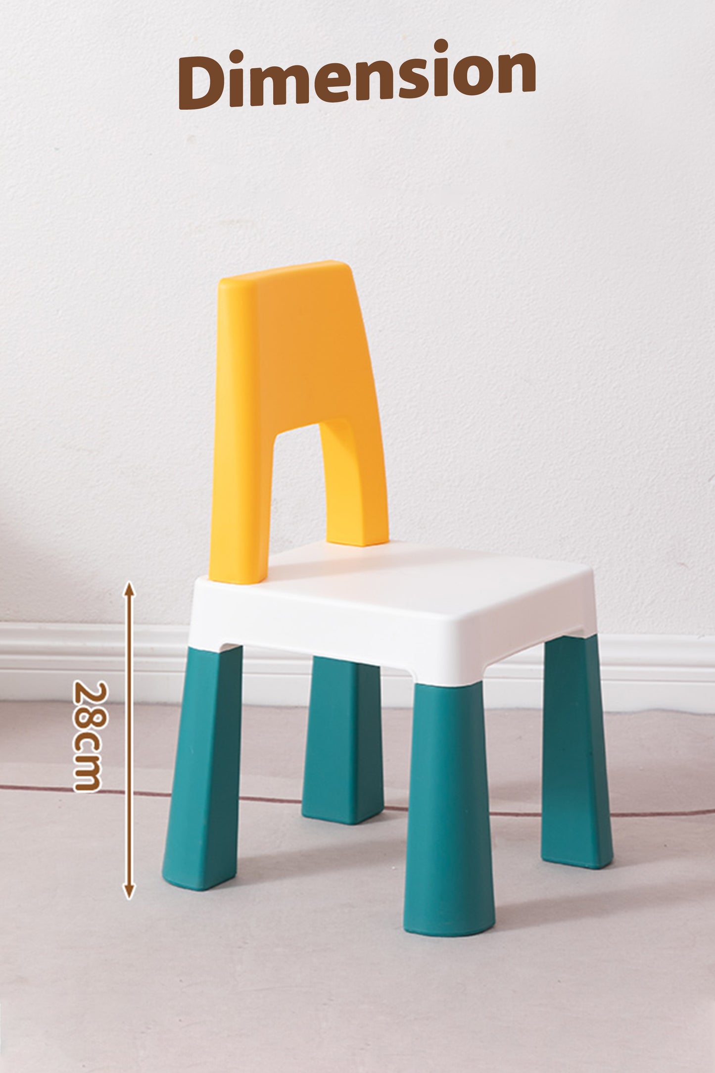 OPlus Learning Chair for Kids - Yellow, white and Blue