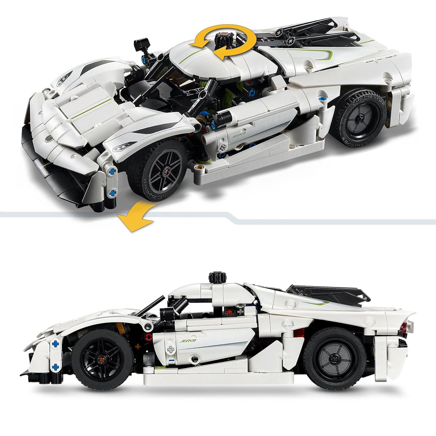 LEGO Technic Koenigsegg Jesko Absolut White Hypercar 42184 Building Blocks | 10+ Years