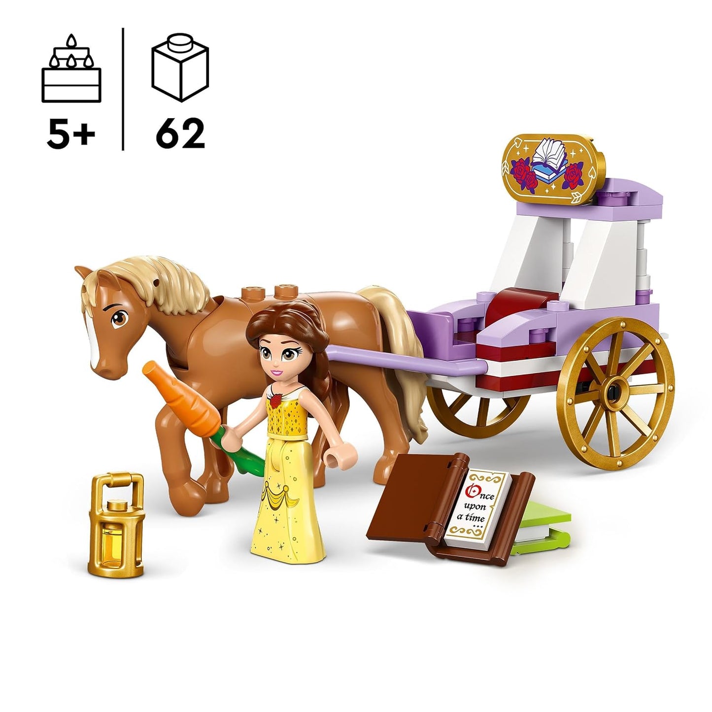 LEGO ǀ Disney Princess Belle’s Storytime Horse Carriage (62 Pieces) | 5+Years