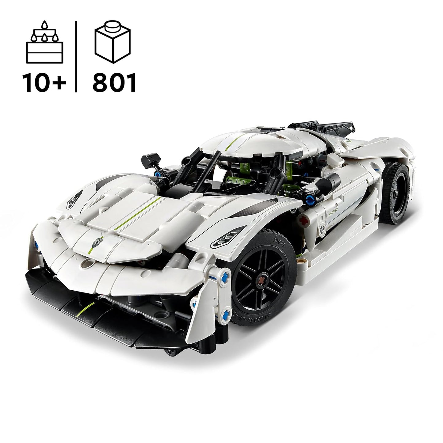 LEGO Technic Koenigsegg Jesko Absolut White Hypercar 42184 Building Blocks | 10+ Years