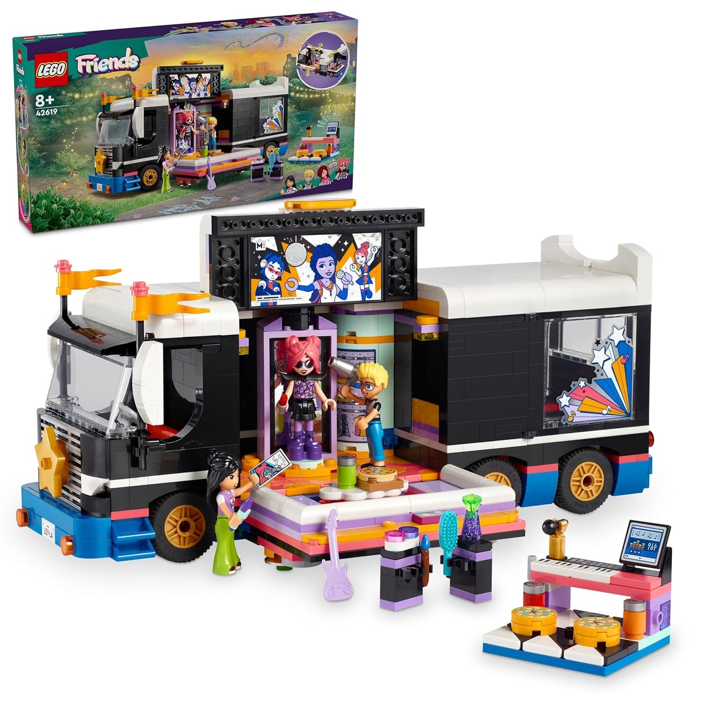 LEGO Friends Pop Star Music Tour Bus Toy | 8 Years+