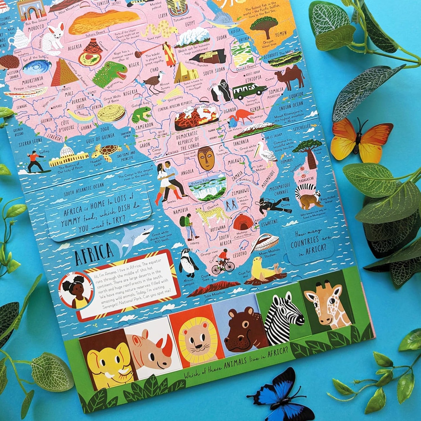 Lift-the-Flap Children's World Atlas: Over 100 Flaps to Lift & Learn (Lift-the-Flap Questions & Answers Board Book)