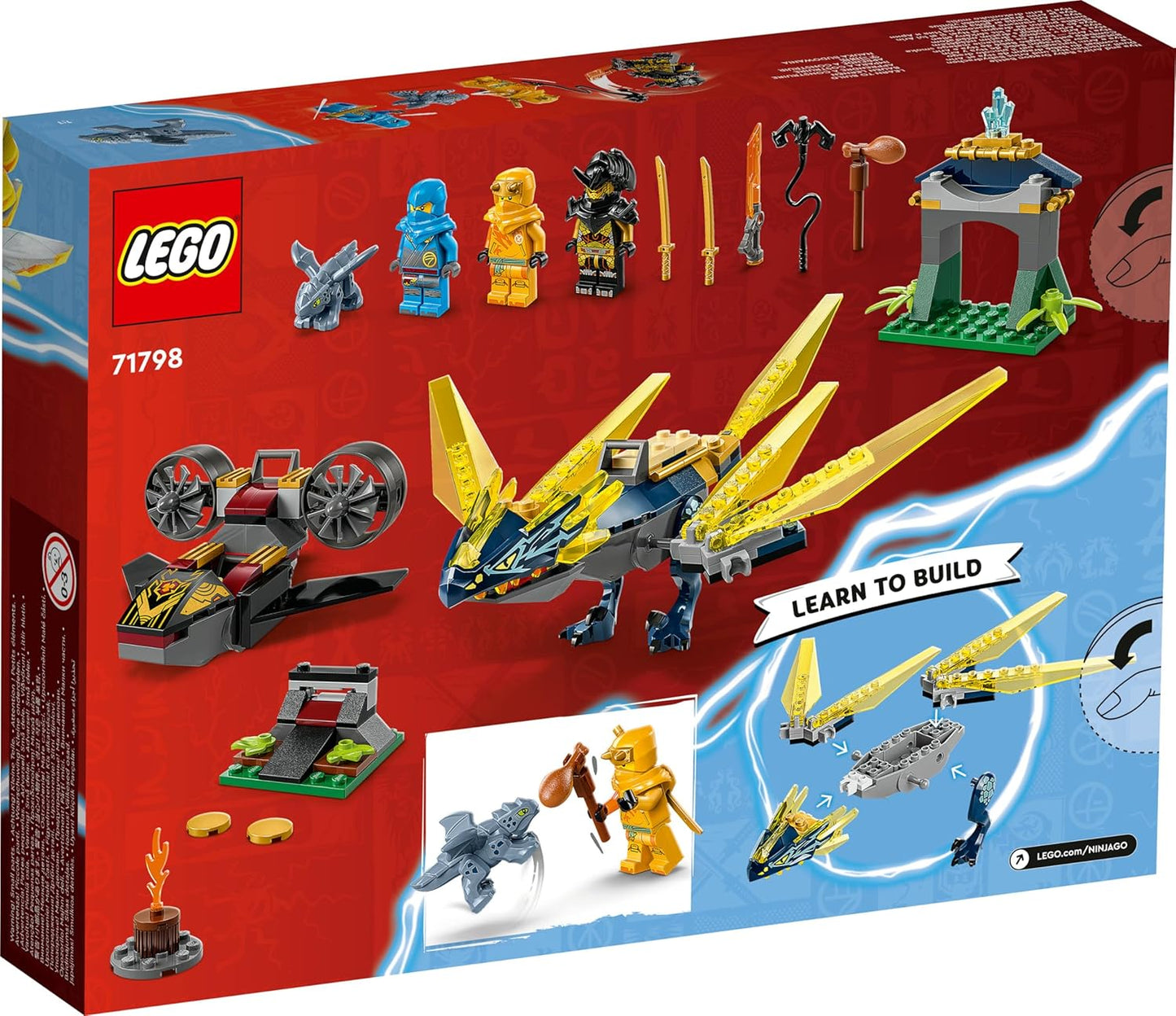 LEGO NINJAGO NYA & Arin's Baby Dragon Battle 71798 Building Toy Set (157 Pcs),Multicolor | 4 Years +