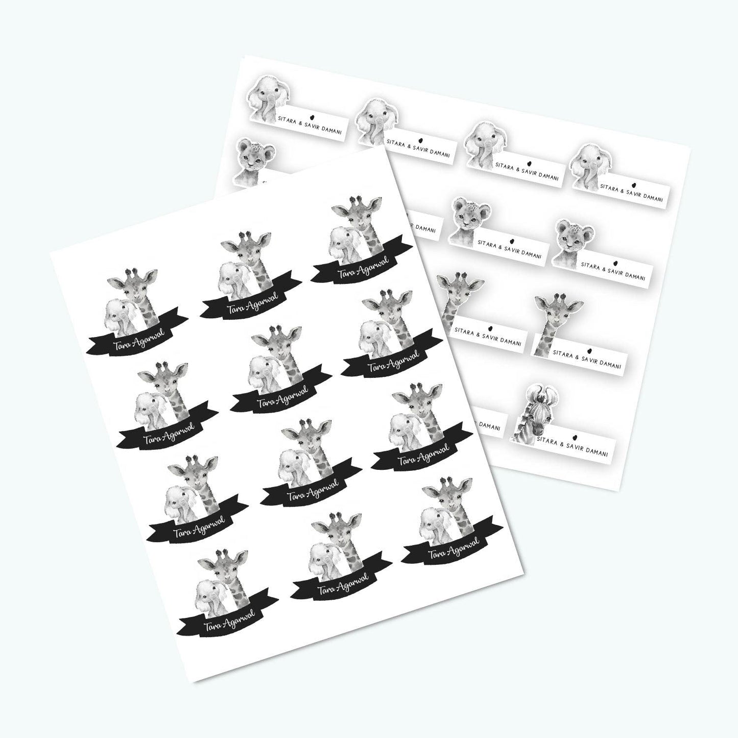 Personalised Sticker Sheet - Set of 2 | Waterproof