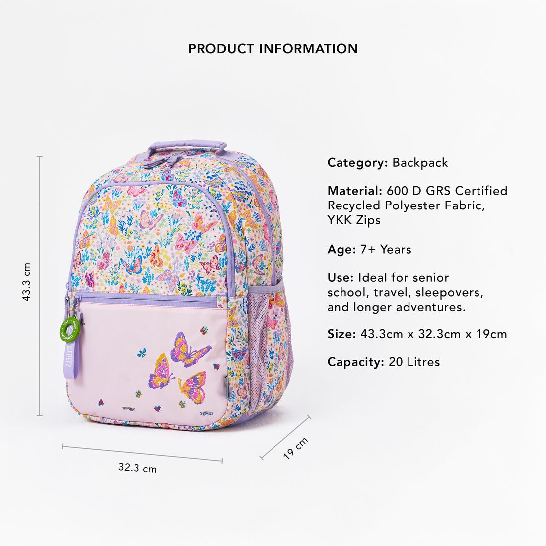 Cocoon for a Fairy Bagpack Large