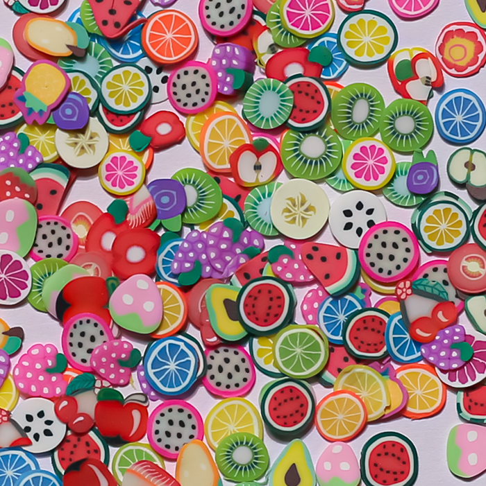 Stikeeze Shaped Confetti | Fruits | 3 gms | For Crafts, Slime & Resin Art