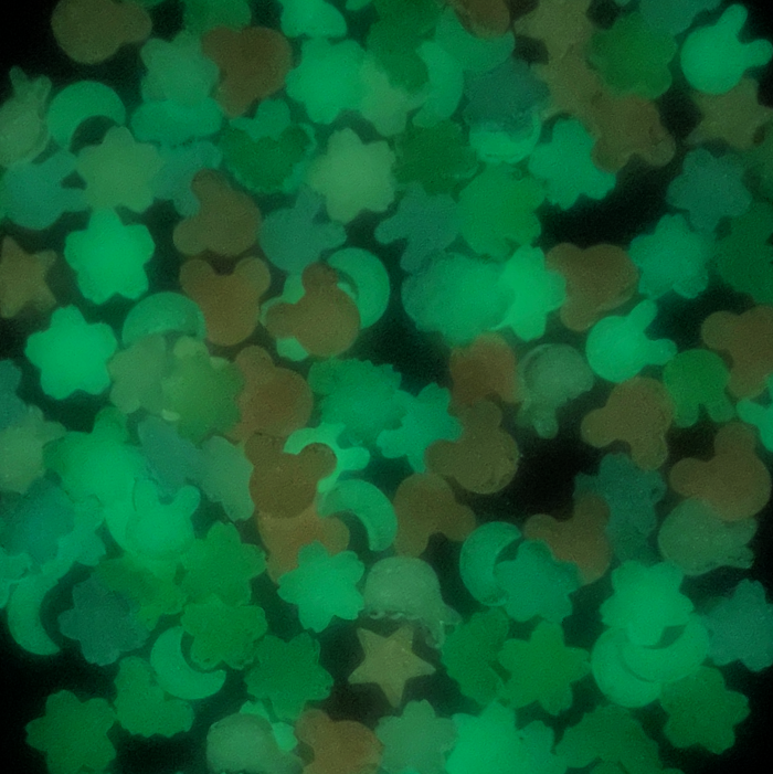 Stikeeze Glow in the Dark Confetti | Mixed Colours | 3 gms | For Crafts, Slime & Resin Art