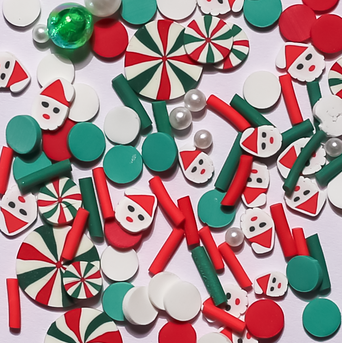 Stikeeze Shaped Confetti | Santa | 3 gms | For Crafts, Slime & Resin Art