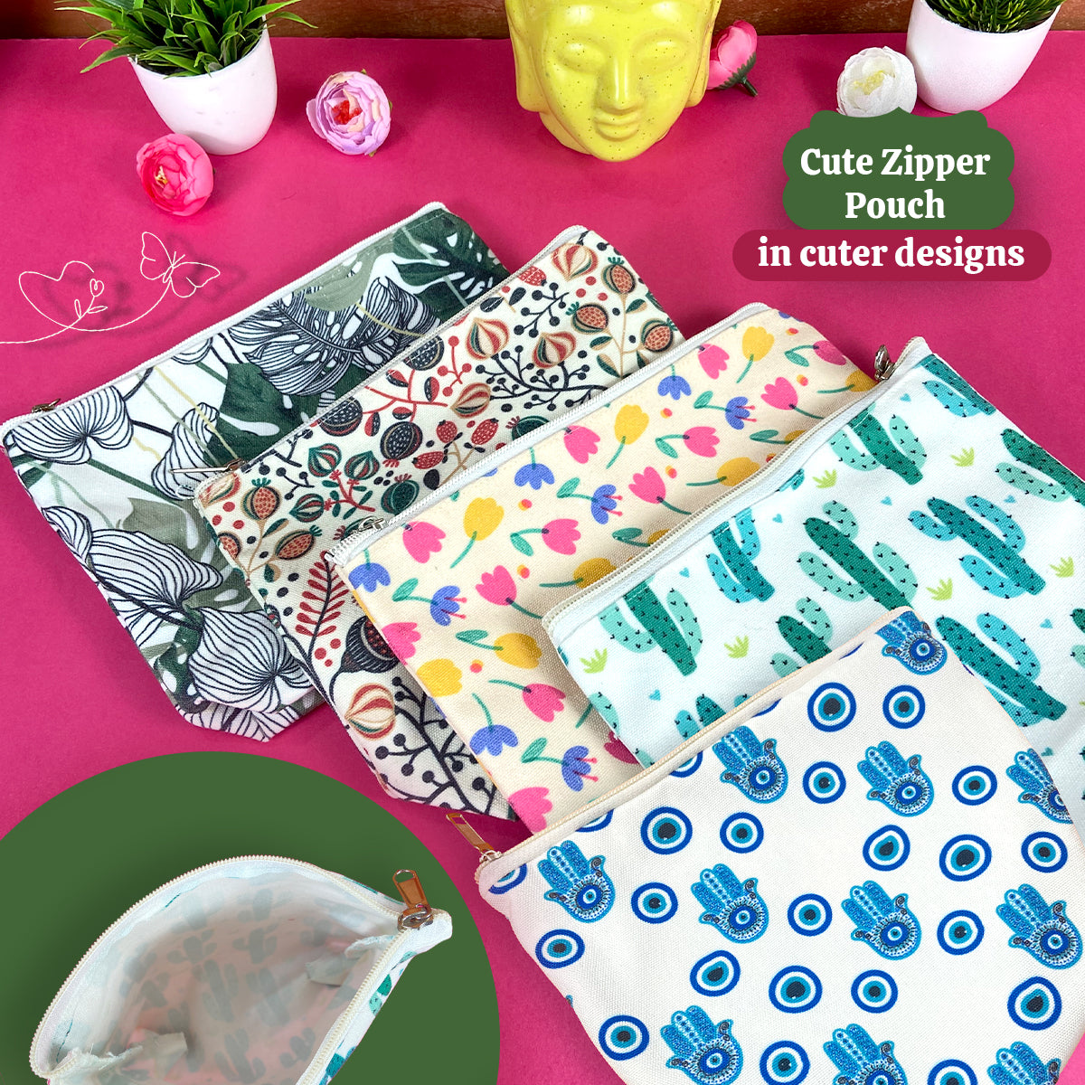 Plantable Stationery - Seed Diary, Seed Pens & Pencils in Zipper Pouch