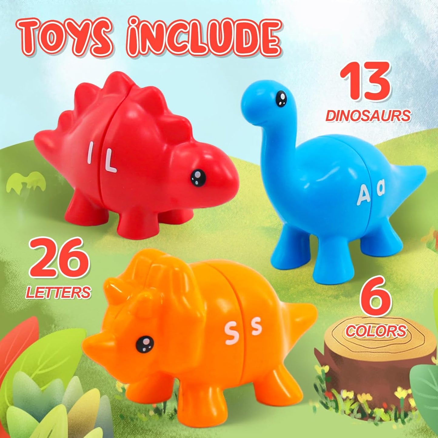 Dino Wise Montessori Alphabet Explorer Set (26 Pcs)-Motor Skills-Open Ended-Toycra