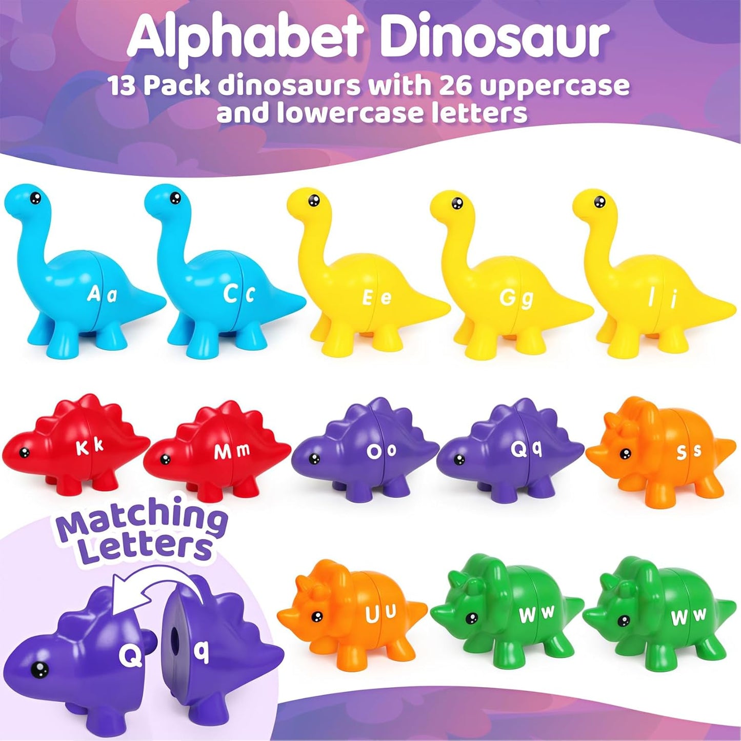 Dino Wise Montessori Alphabet Explorer Set (26 Pcs)-Motor Skills-Open Ended-Toycra