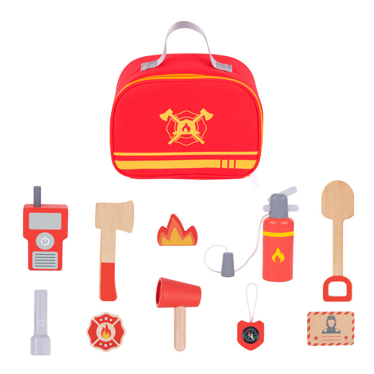 Marshall's Rescue Kit | Playbox Wooden Marshall's Fire Rescue Tool Kit | Pretend Play Portable Fire Rescue Kit | 11 Piece