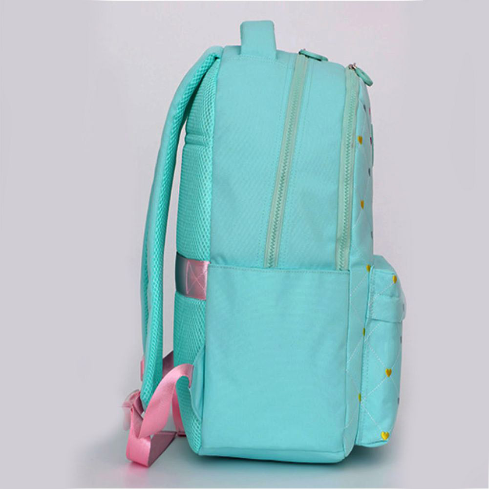 Little Surprise Box, 3pcs Mint Mini Heart Matching Backpack, Lunch Bag and Stationery Pouch