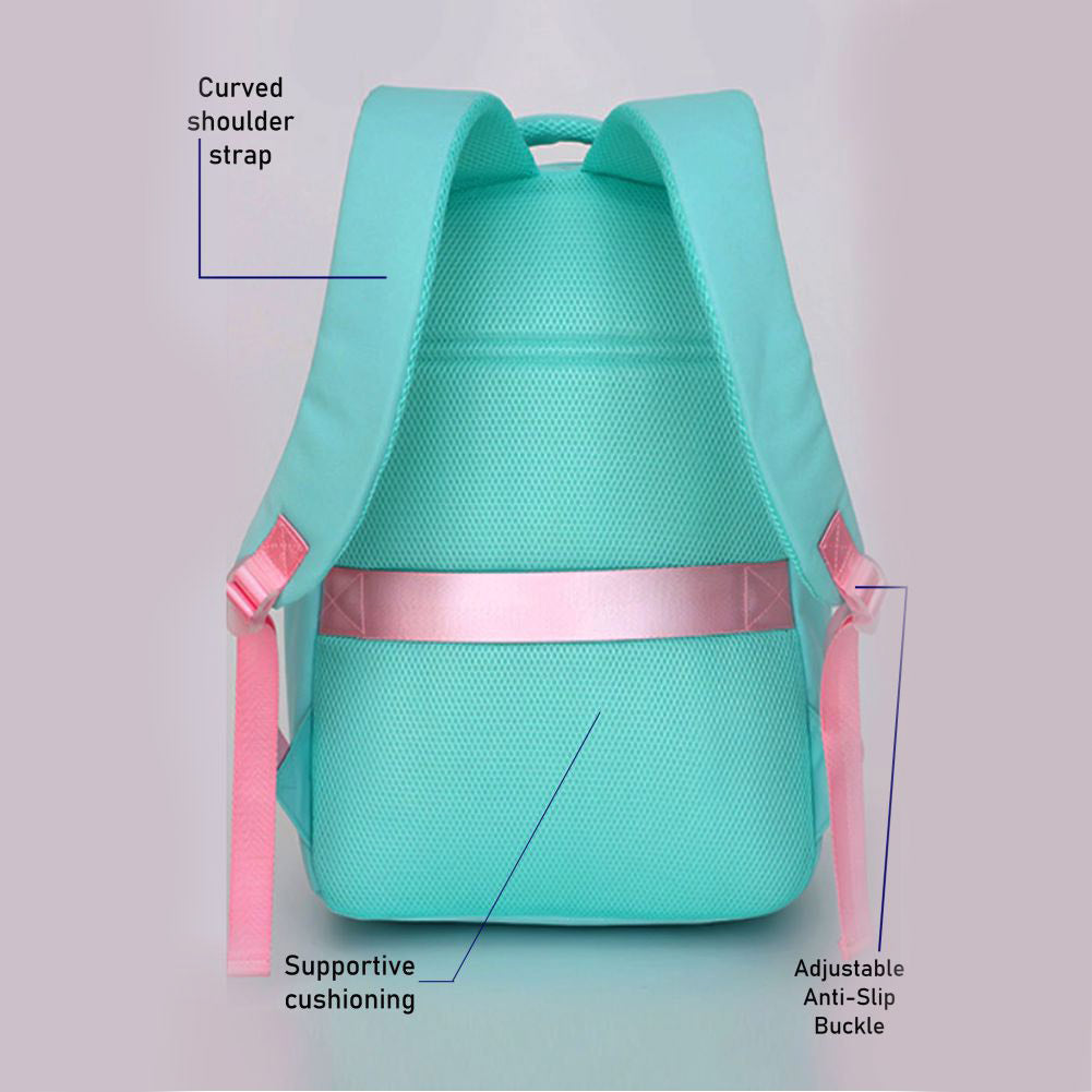 Little Surprise Box, 3pcs Mint Mini Heart Matching Backpack, Lunch Bag and Stationery Pouch