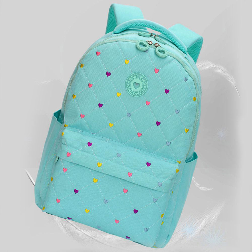 Little Surprise Box, 3pcs Mint Mini Heart Matching Backpack, Lunch Bag and Stationery Pouch