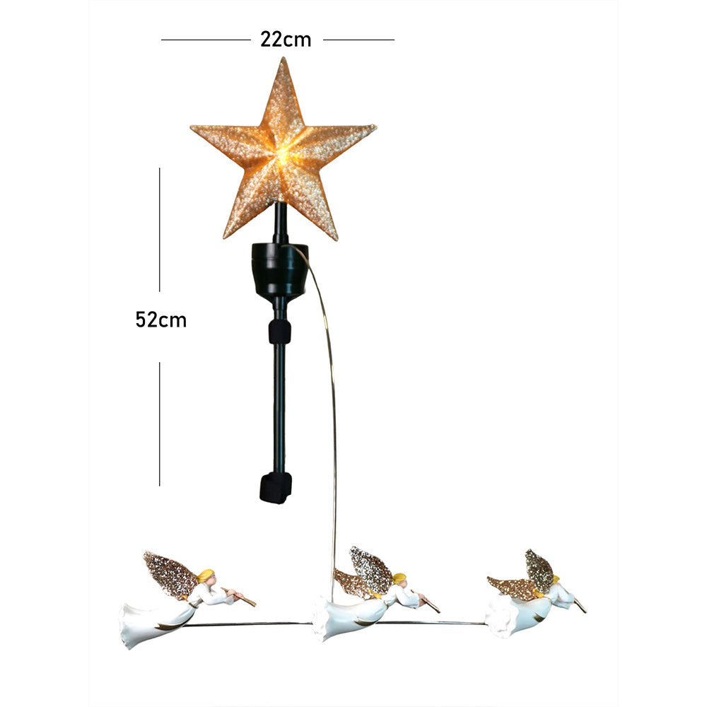 Three Angels rotating Christmas Tree animated Topper