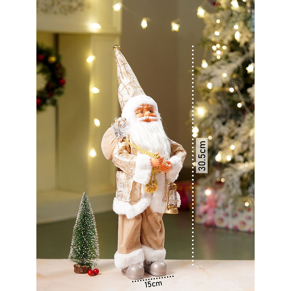 18 inches Dark Gold Santa Christmas Home & Table Décor