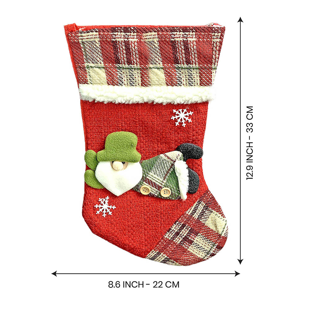 Flying Santa Christmas Stocking, 13 inches