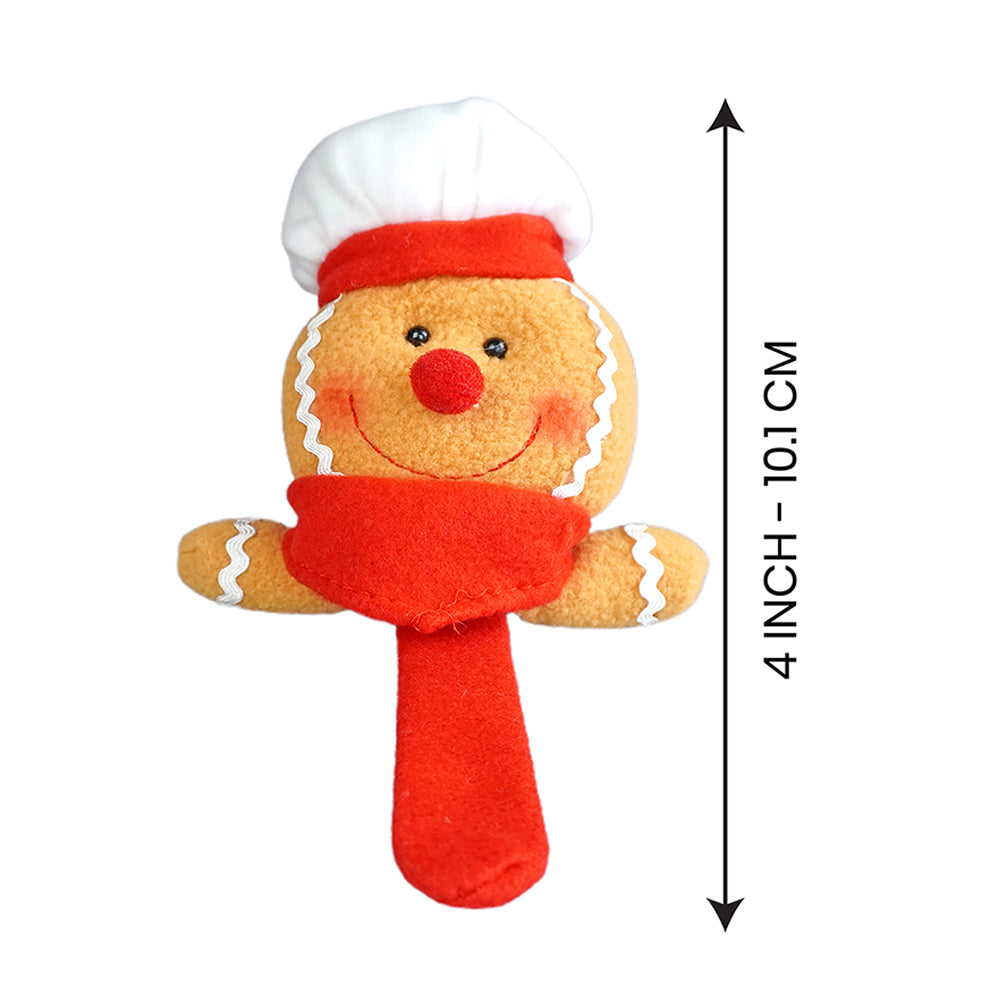 Big Size 3d Gingerbread Man Christmas Wrist Band Slap Band for Kids and Adults (Free Size)