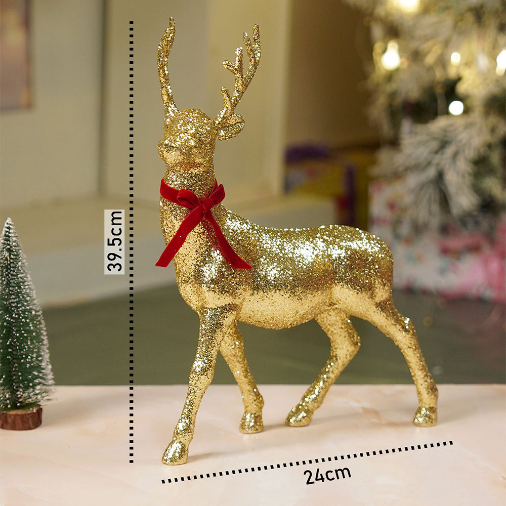 15 inches Gold shimmer Reindeer Christmas Décor and Decoration