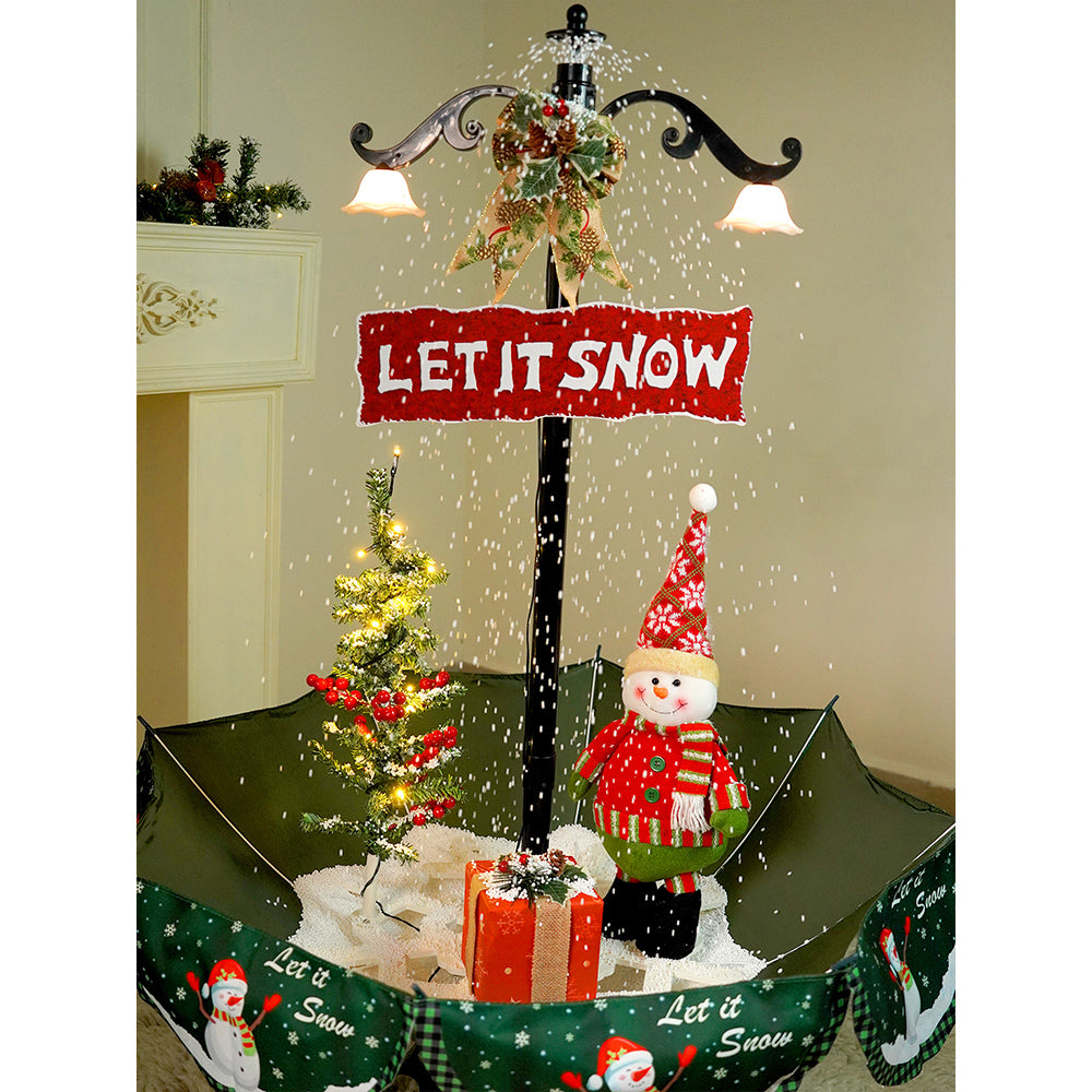 2.5feet, Let it Snow Snowfall effect with light & music Umbrella styled Christmas home Décor