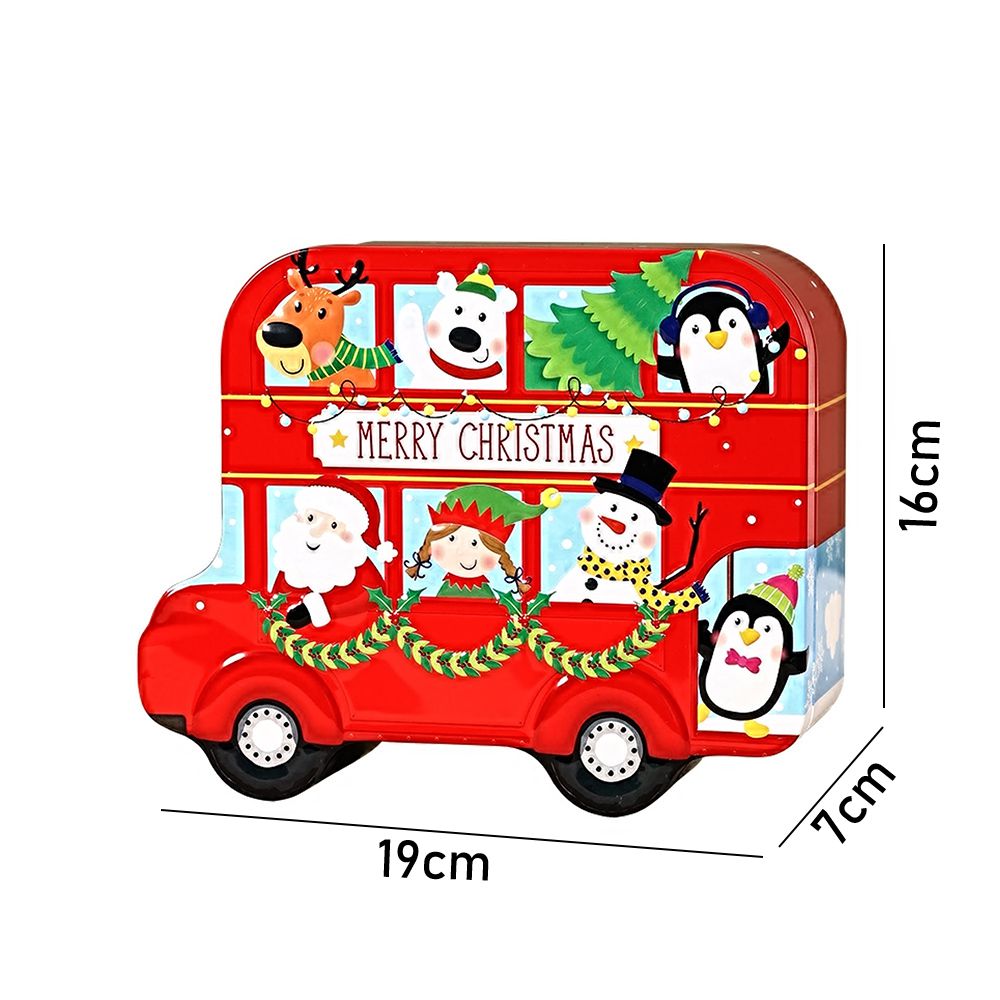 Red Bus Tin Gift Box for Christmas Gift Packaging
