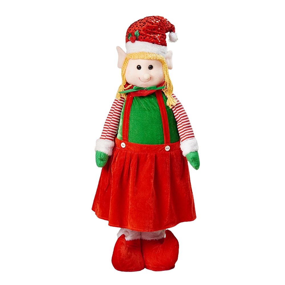 3.5 feet Red Dungary Naughty Elf Christmas Table & Home Décor