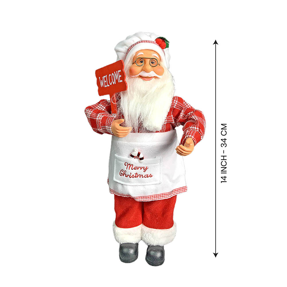 Small Masterchef Santa Claus self Standing Christmas Table Décor & Christmas Decoration