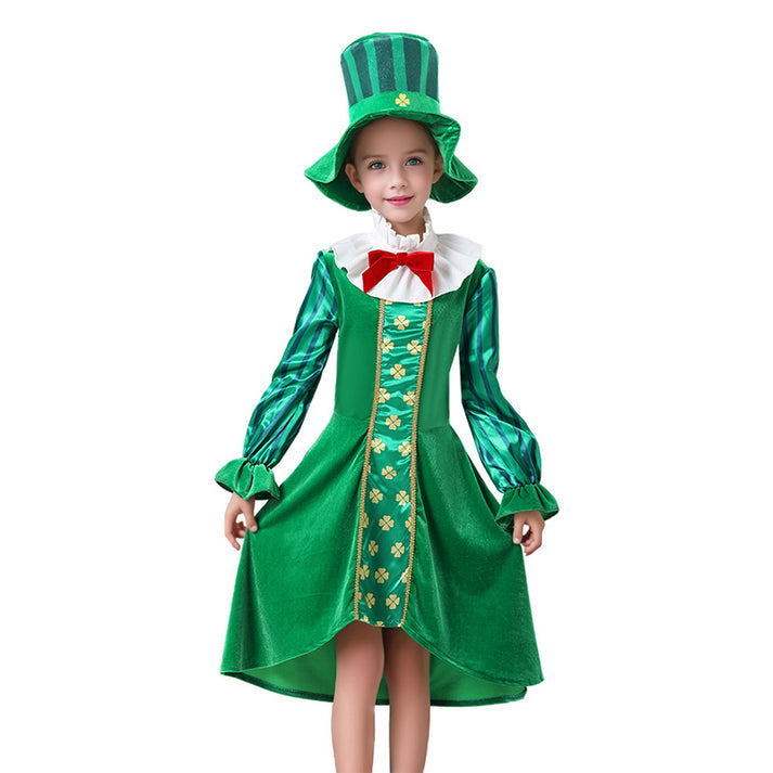 Little Surprise Box, St. Patricks Day costume for Girls, Kids Halloween Costume Dress Up-9-10Y