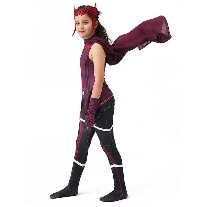 Little Surprise Box, Scarlet Witch Kids Halloween Costume Dress Up-11-12Y