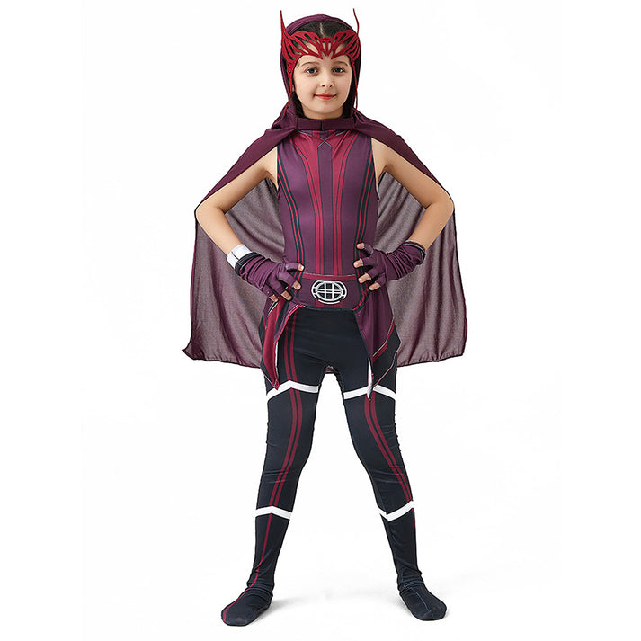 Little Surprise Box, Scarlet Witch Kids Halloween Costume Dress Up-11-12Y