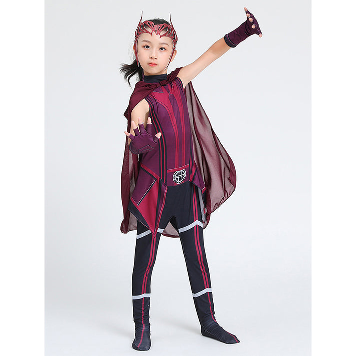 Little Surprise Box, Scarlet Witch Kids Halloween Costume Dress Up-11-12Y